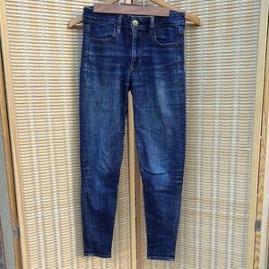 American Eagle Hi-Rise Jeggings Dark Wash Skinny Jeans Women’s Sz 2 Short